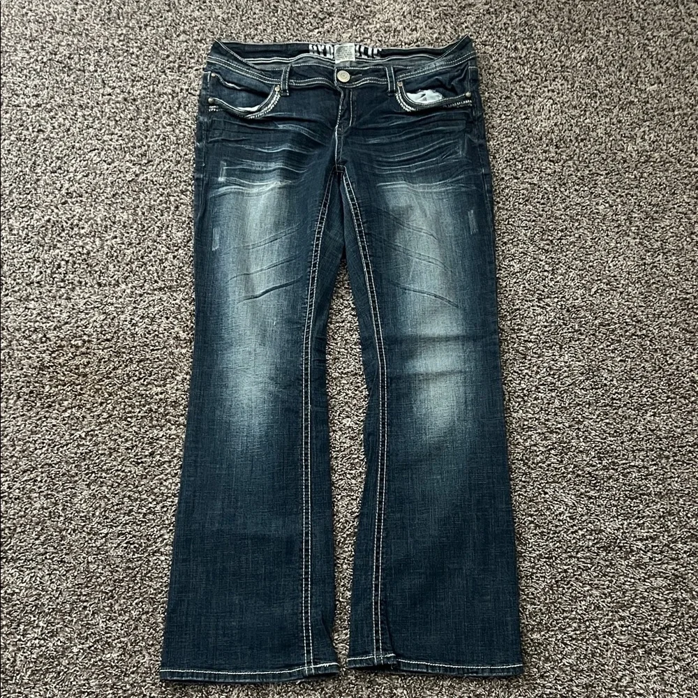 Hydraulic Dark Blue Boot Cut Jeans - Picture 1 of 4